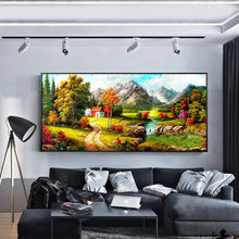 Load image into Gallery viewer, Quiet Village 100x50cm(canvas) full round drill diamond painting
