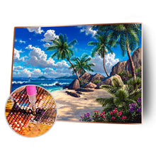 Load image into Gallery viewer, Seaside View 40x30cm(canvas) full round drill diamond painting
