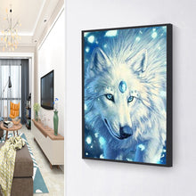 Load image into Gallery viewer, White Fur Wolf 30x40cm(canvas) full round drill diamond painting
