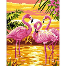 Load image into Gallery viewer, Three Pink Birds 30x40cm(canvas) full round drill diamond painting
