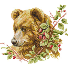 Load image into Gallery viewer, Animal Series Ecological Cotton 14CT 2 Threads Printed DIY Cross Stitch Kits 35*32CM
