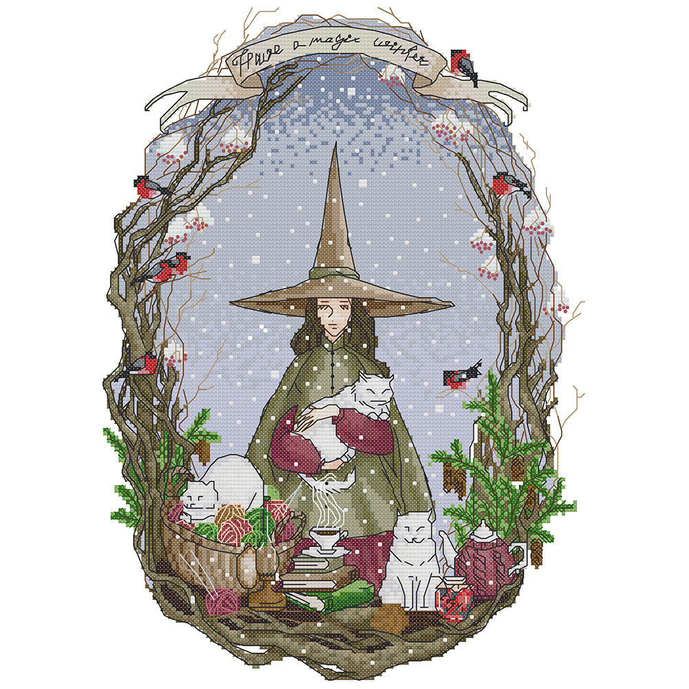 Character Ecological Cotton Cross Stitch Kit 14CT 2 Threads Canvas 31*41CM