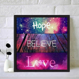 Letters 35x35cm(canvas) full round drill diamond painting