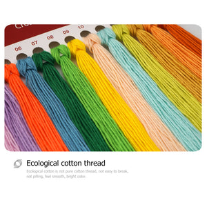Flowers Ecological Cotton Thread Cross Stitch Kit Canvas Needlework 38*47CM