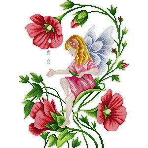 Character Series 14CT 2 Threads Ecological Cotton Cross Stitch Kit 27*34CM
