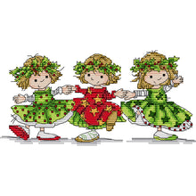 Load image into Gallery viewer, Character Series 14CT 2 Threads Ecological Cotton Cross Stitch Kit 27*14CM
