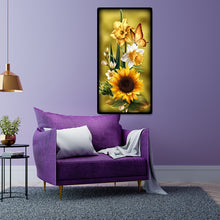 Load image into Gallery viewer, Sunflower 45x85cm(canvas) full round drill diamond painting
