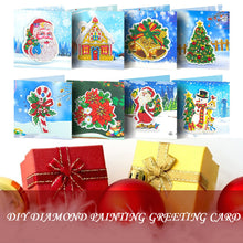 Load image into Gallery viewer, Christmas 5D DIY Special Shape Part Drill Diamond Handmade Greeting Cards
