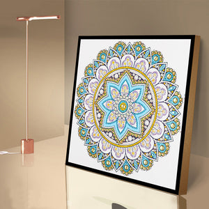 Color Mandala 30x30cm(canvas)  beautiful special shaped drill diamond painting