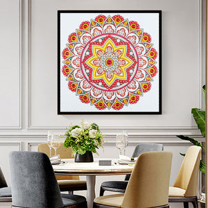 Color Mandala 30x30cm(canvas)  beautiful special shaped drill diamond painting