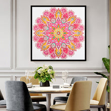 Load image into Gallery viewer, Color Mandala 30x30cm(canvas)  beautiful special shaped drill diamond painting
