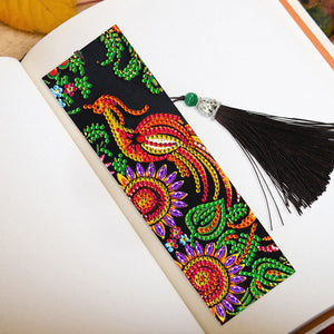 2pcs Diamond Painting Bookmark DIY Peacock Cross Stitch Leather Book Marks