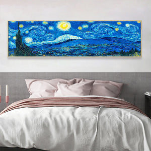 Abstract Night Sky 80x30cm(canvas) full round drill diamond painting