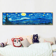 Load image into Gallery viewer, Abstract Night Sky 80x30cm(canvas) full round drill diamond painting
