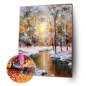 Winter Sun 40x50cm(canvas) full square drill diamond painting