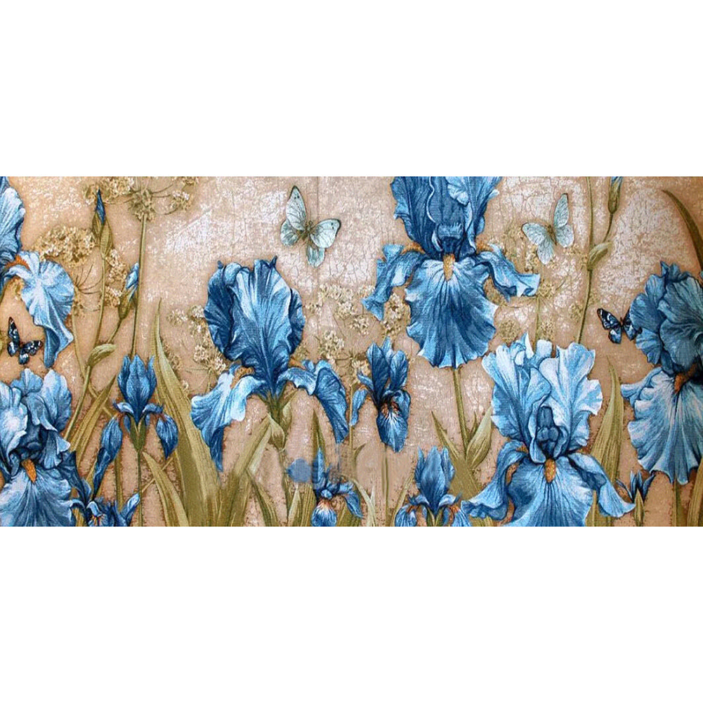 Flowers 45x85cm(canvas) full round drill diamond painting