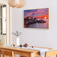 Load image into Gallery viewer, Lighthouse 50x40cm(canvas) full square drill diamond painting
