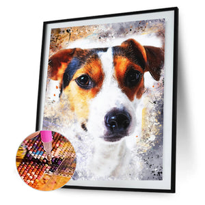 Dog Animal 30x40cm(canvas) full round drill diamond painting