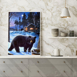 Bear 30x40cm(canvas) full round drill diamond painting
