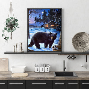 Bear 30x40cm(canvas) full round drill diamond painting