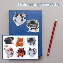 Load image into Gallery viewer, 6pcs Round Diamond Painting Stickers Rhinestone Cross Stitch Wall Sticker
