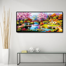 Load image into Gallery viewer, Spring Bridge 100x50cm(canvas) special shaped drill diamond painting
