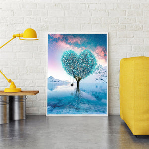 Love Tree 30x40cm(canvas)  beautiful special shaped drill diamond painting