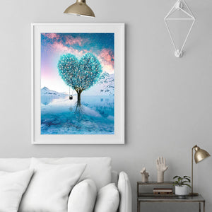 Love Tree 30x40cm(canvas)  beautiful special shaped drill diamond painting