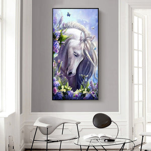 Horse Animal 45x85cm(canvas) beautiful special shaped drill diamond painting