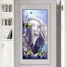 Load image into Gallery viewer, Horse Animal 45x85cm(canvas) beautiful special shaped drill diamond painting
