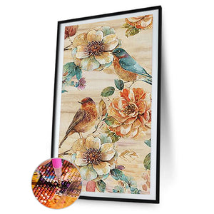 Flower Bird 45x85cm(canvas) beautiful special shaped drill diamond painting