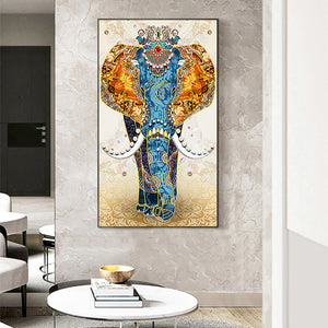 Elephant 45x85cm(canvas) beautiful special shaped drill diamond painting