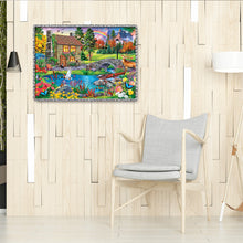 Load image into Gallery viewer, Hut 40x30cm(canvas) full round drill diamond painting
