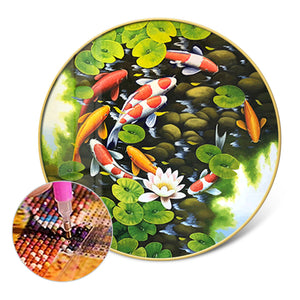 Fish 40x40cm(canvas) full round drill diamond painting
