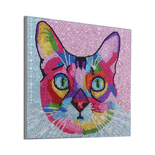 Load image into Gallery viewer, Colorful Cat 30x30cm(canvas) beautiful special shaped drill diamond painting
