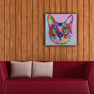 Colorful Cat 30x30cm(canvas) beautiful special shaped drill diamond painting