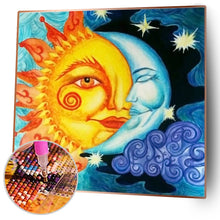 Load image into Gallery viewer, Sun Moon 45x45cm(canvas) full square drill diamond painting
