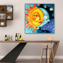 Load image into Gallery viewer, Sun Moon 45x45cm(canvas) full square drill diamond painting
