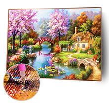 Load image into Gallery viewer, Spring Bridge 50x40cm(canvas) full square drill diamond painting
