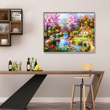 Load image into Gallery viewer, Spring Bridge 50x40cm(canvas) full square drill diamond painting
