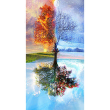Load image into Gallery viewer, Tree 45x85cm(canvas) full round drill diamond painting
