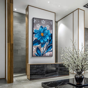 Flower Set 45x85cm(canvas) full round drill diamond painting