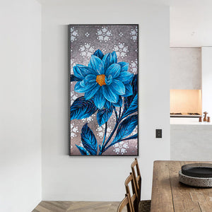 Flower Set 45x85cm(canvas) full round drill diamond painting