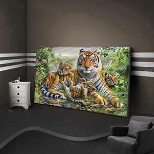Tiger 100x50cm(canvas) full round drill diamond painting