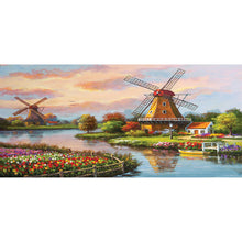 Load image into Gallery viewer, Windmill 80x40cm(canvas) full round drill diamond painting
