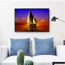 Load image into Gallery viewer, Boat Ship 50x40cm(canvas) full square drill diamond painting
