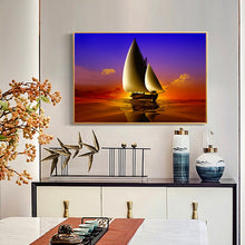 Load image into Gallery viewer, Boat Ship 50x40cm(canvas) full square drill diamond painting
