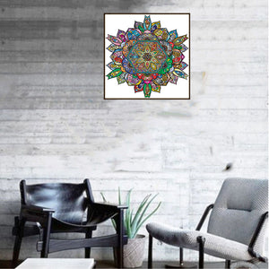 Mandala 30x30cm(canvas) beautiful special shaped drill diamond painting