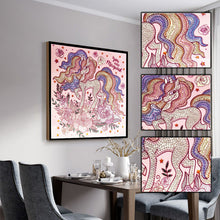 Load image into Gallery viewer, Horned Horse 30x30cm(canvas) beautiful special shaped drill diamond painting
