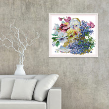 Load image into Gallery viewer, Flowers 36x32cm(canvas) Printed canvas 14CT 2 Threads Cross stitch kits
